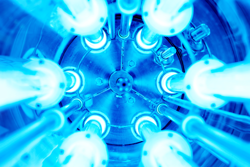 ultraviolet lights inside of ultraviolet filtration system